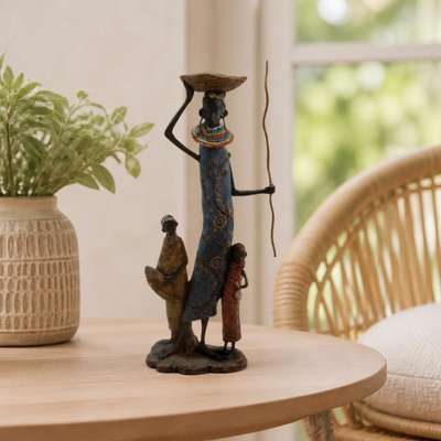 African woman figurine sculpture decorative statue - lifestyle shot, second-hand at Why Go Less, Dekwaneh, Lebanon