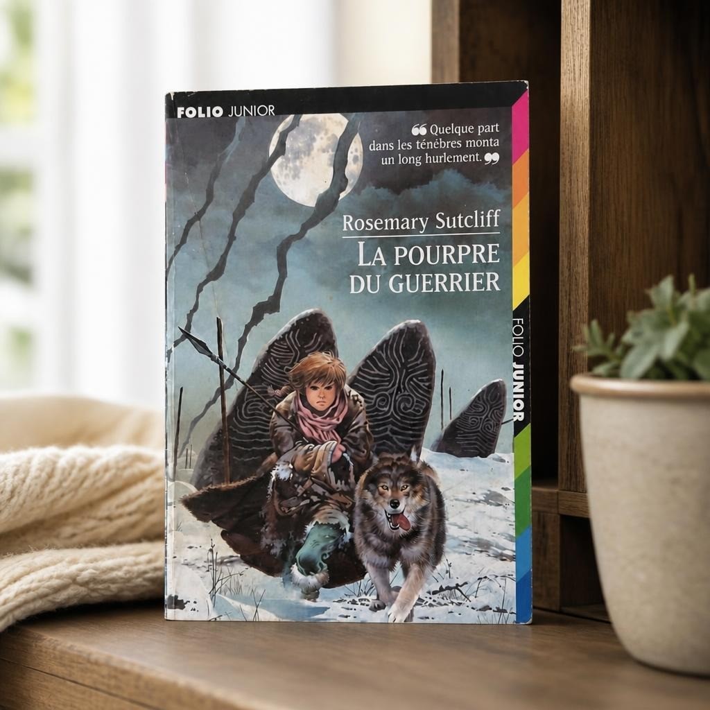 La Pourpre du Guerrier - Rosemary Sutcliff, FR - lifestyle shot, second-hand at Why Go Less, Dekwaneh, Lebanon