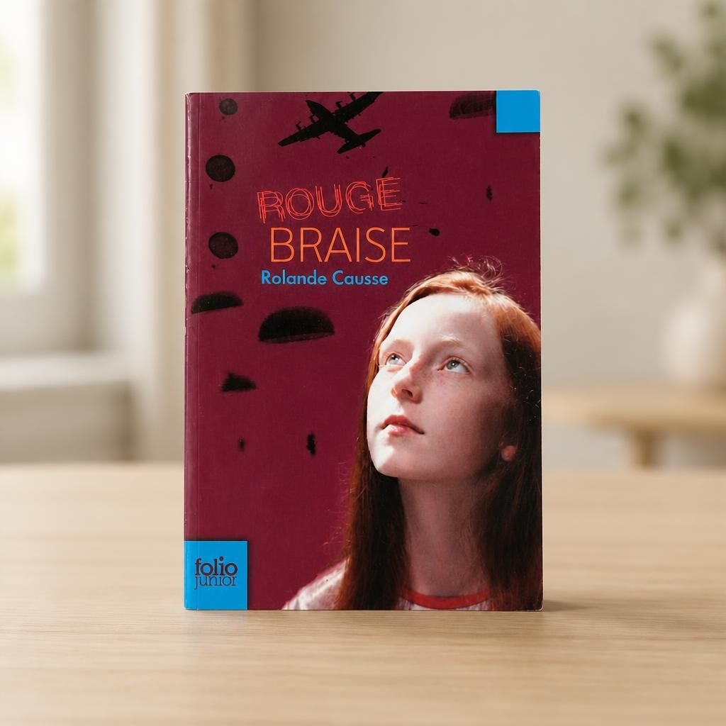 Rouge Braise - Rolande Causse Folio Junior paperback - on surface shot, second-hand at Why Go Less, Dekwaneh, Lebanon