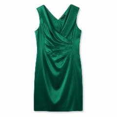 Adrianna Papell Emerald Green Satin Cocktail Dress - at Why Go Less, Lebanon