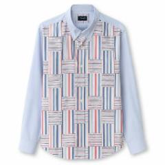 Faconnable Patchwork Stripe Long-sleeve Button-down Shirt - at Why Go Less, Lebanon