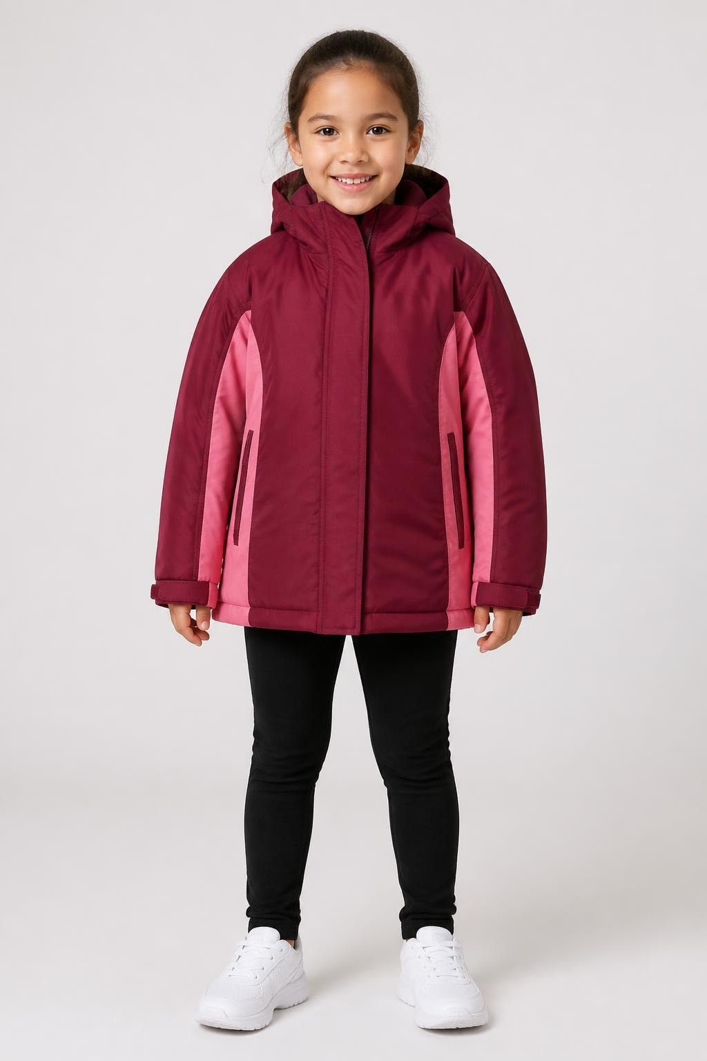 Stayc Cool Kids Pink and Magenta Winter Jacket - at Why Go Less, Lebanon
