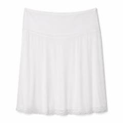Cream Pleated Mini Skirt with Lace Hem - at Why Go Less, Lebanon