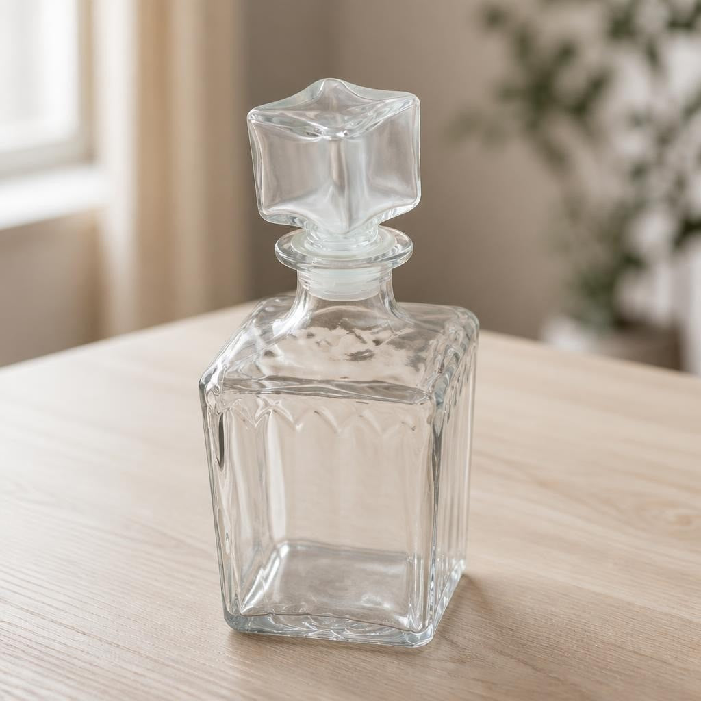 Carafe carrée en verre transparent avec bouchon | Occasion | Pourquoi se contenter de moins