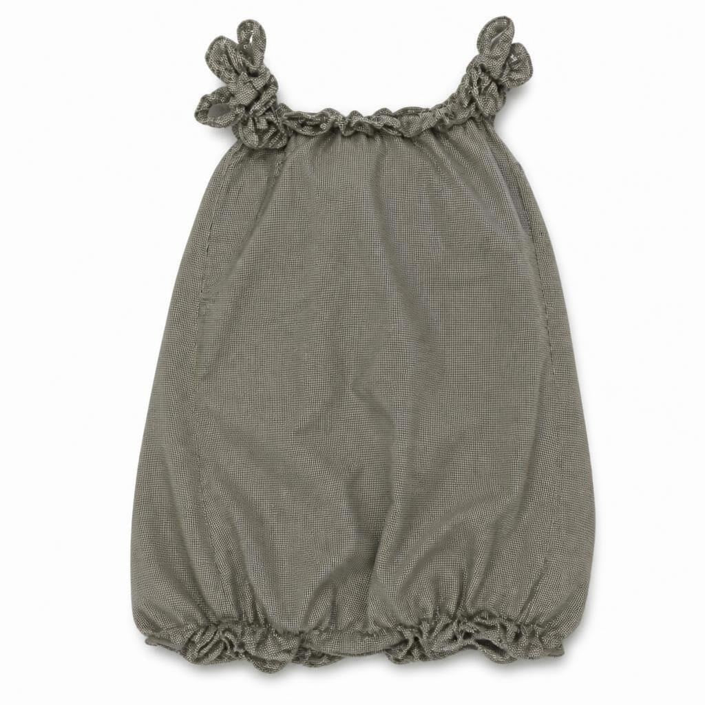 Sage Green Houndstooth Bubble Romper, Babies - at Why Go Less, Lebanon