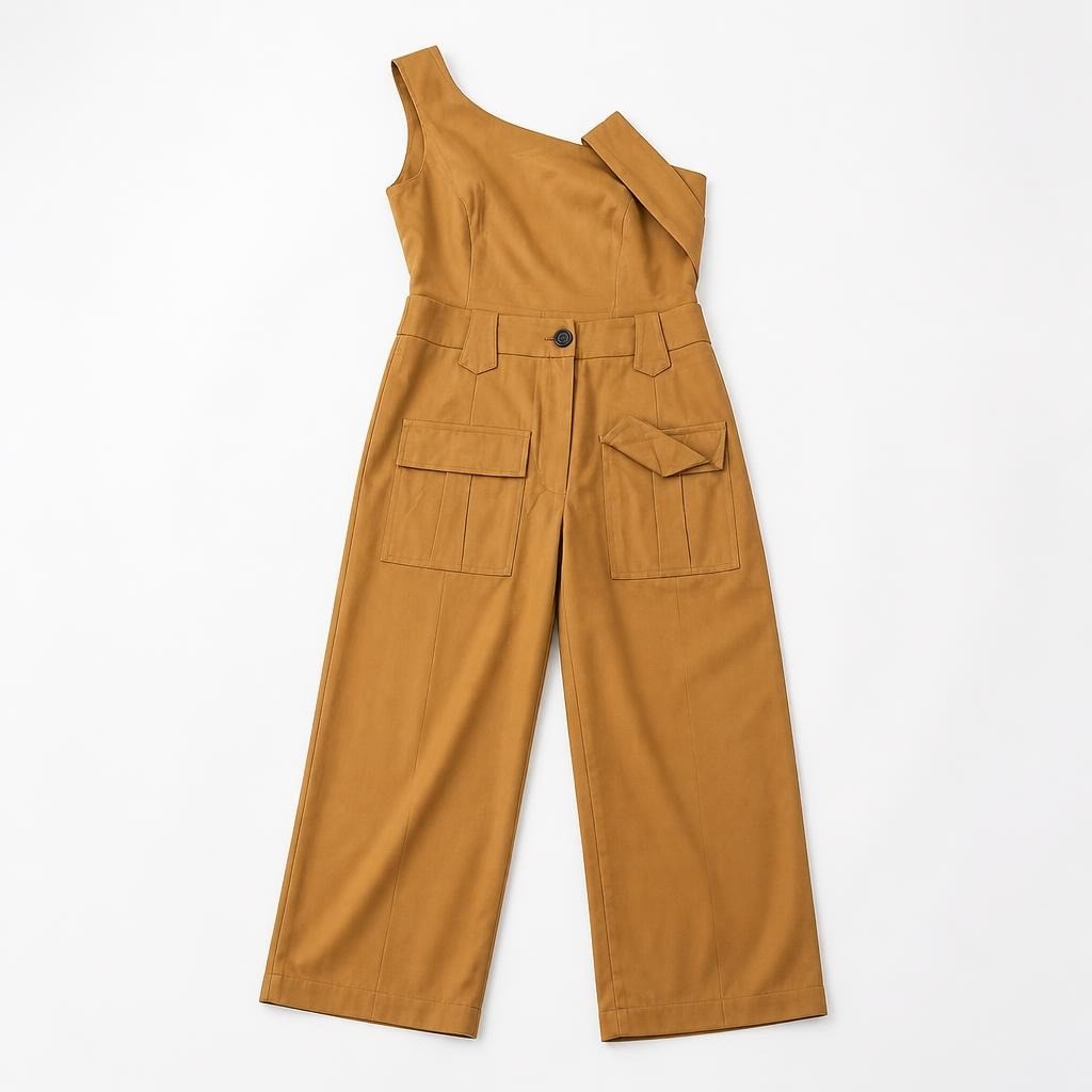 Mustard Suede-look Cargo Shorts Blazer Set - at Why Go Less, Lebanon