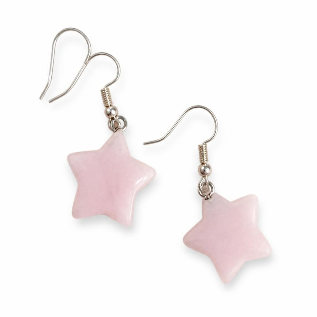 Glow in the Dark Pink star charm dangle earri - second-hand at Why Go Less