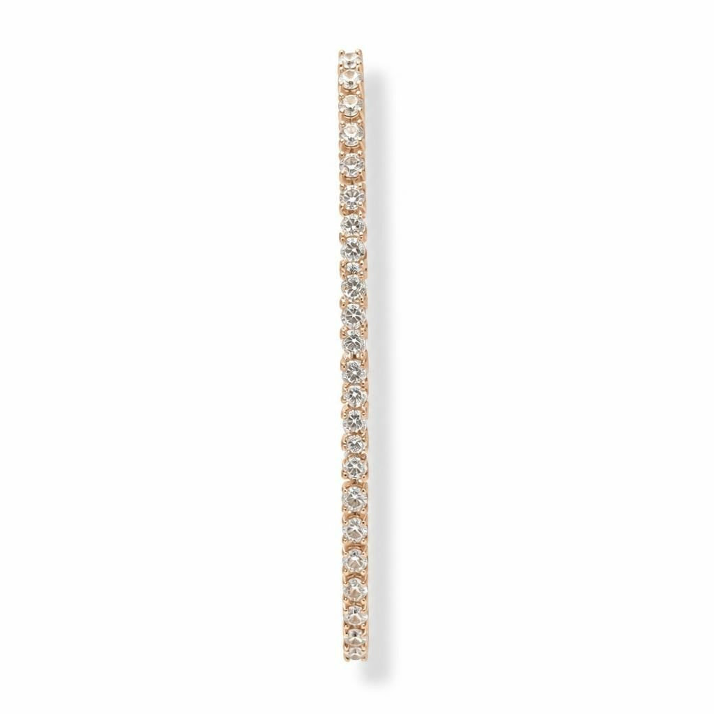 Rose gold-tone crystal tennis bracelet