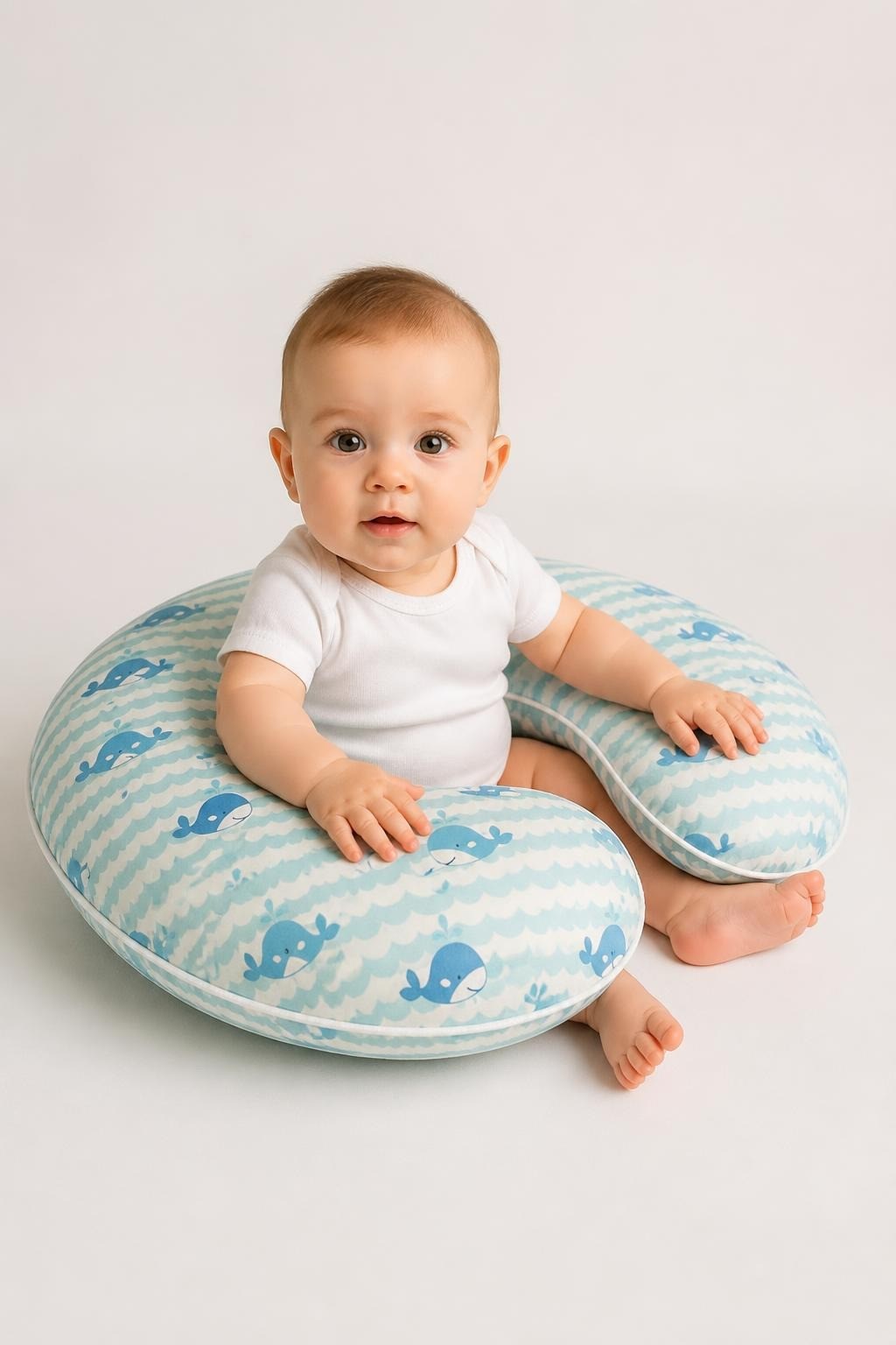 Blue Whale Print Nursing Pillow - at Why Go Less, Lebanon