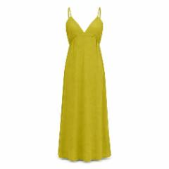 Chartreuse Yellow Maxi Slip Dress Thin Straps - at Why Go Less, Lebanon