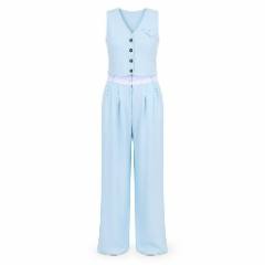 Baby Blue Sleeveless Vest & Wide-leg Trouser Set - at Why Go Less, Lebanon