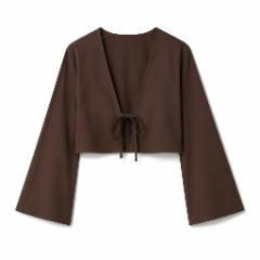 Brown Cropped Tie-front Top & White Crochet Maxi Skirt - at Why Go Less, Lebanon
