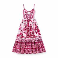 Pink Floral Printed Maxi Dress, Dolce & Gabbana Style - at Why Go Less, Lebanon