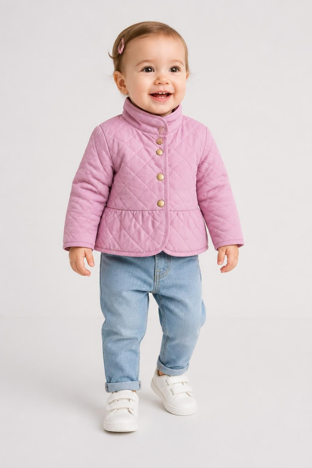 Mamas & Papas Baby Girl Lilac Quilted Jacket 3-6m - at Why Go Less, Lebanon