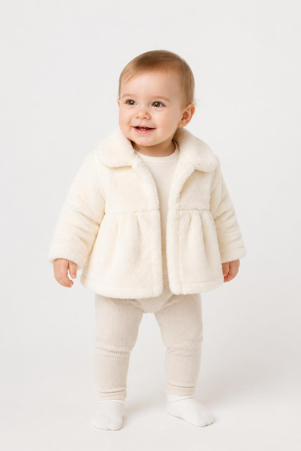LCW Baby Cream Fleece Baby Bolero 3-6M - at Why Go Less, Lebanon