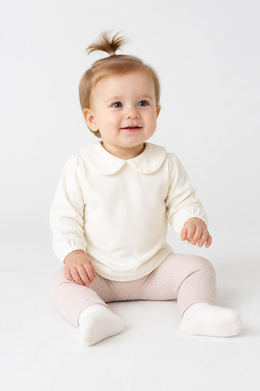 LCW Baby Cream Long-sleeve Peter Pan Collar Top - at Why Go Less, Lebanon