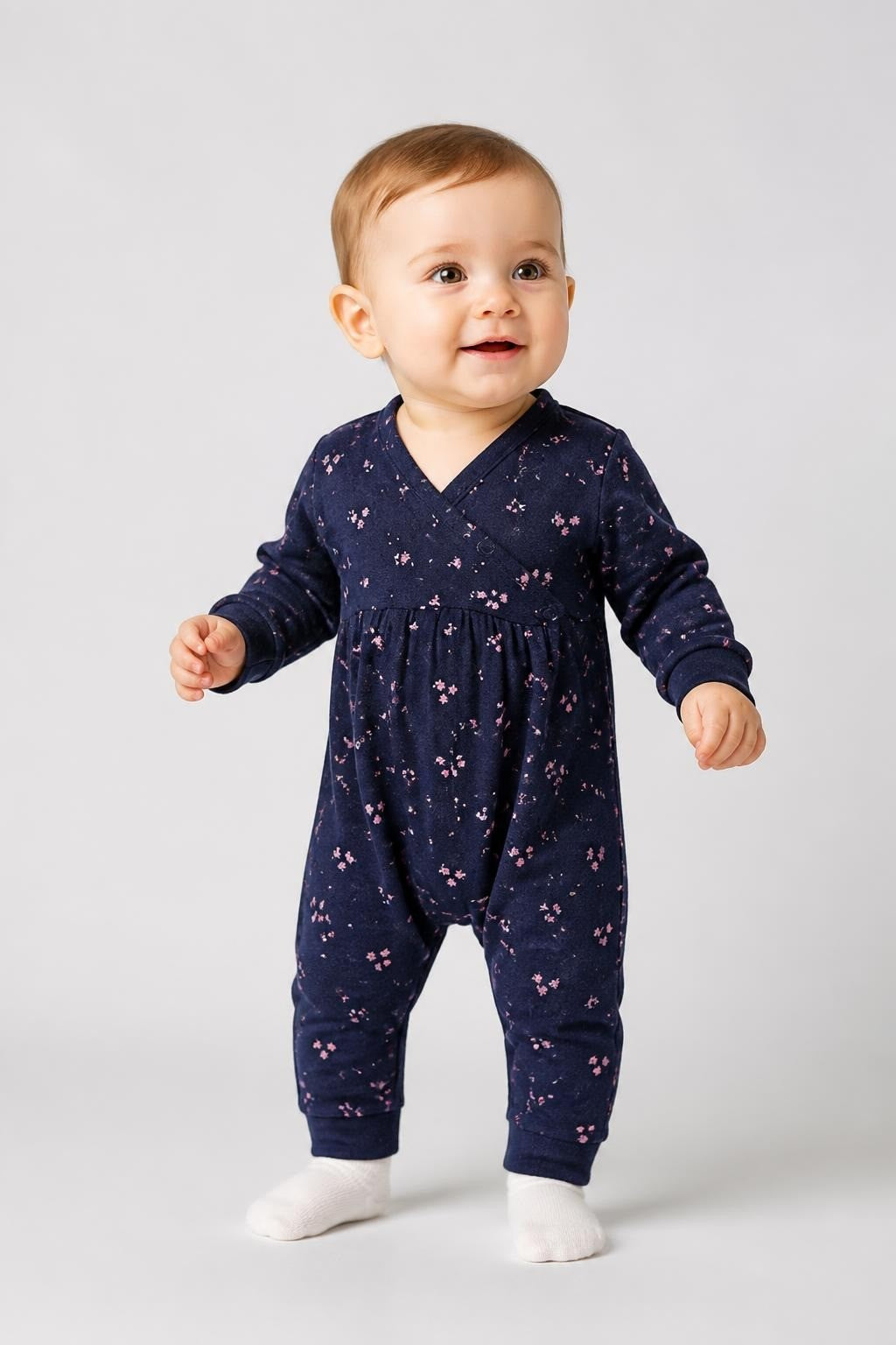 Baby Long-sleeve Bodysuit Dark Red, Snap Closure - at Why Go Less, Lebanon