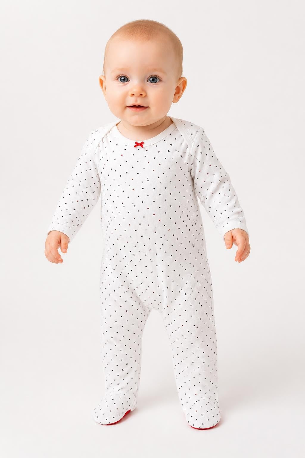 Crimson Long-sleeve Snap-bottom Baby Bodysuit - at Why Go Less, Lebanon