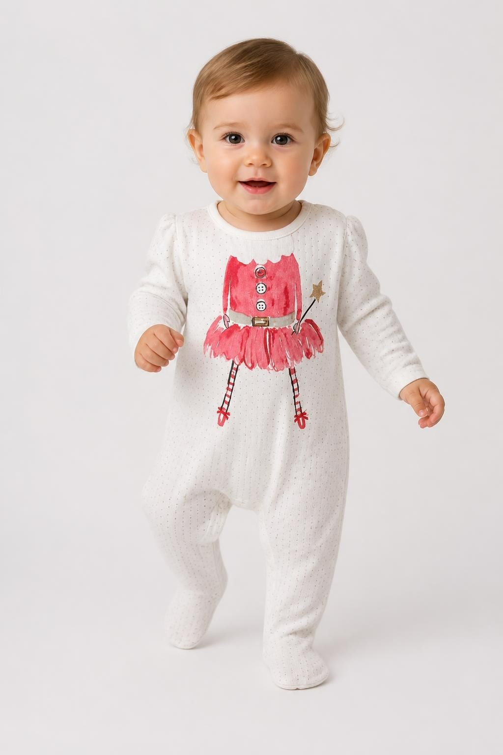 Floral Zip-up Baby Sleepsuit, Pink/blue/green, Unknown Size - at Why Go Less, Lebanon