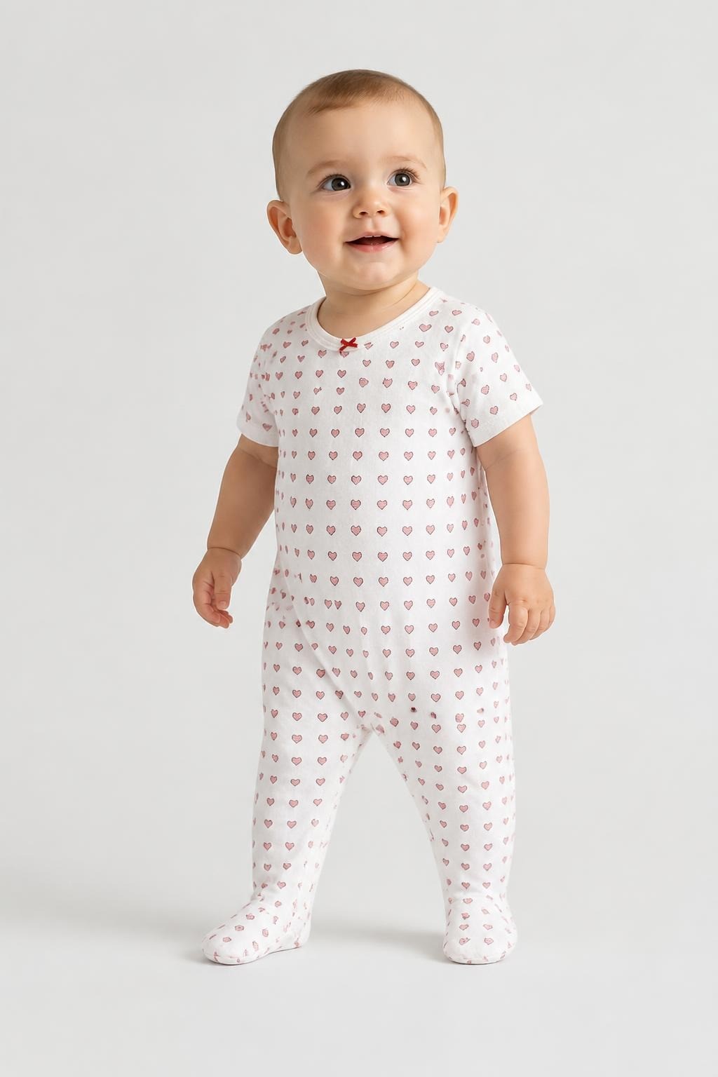 Mamas & Papas Floral Sleepsuit, White/pink, Newborn - at Why Go Less, Lebanon