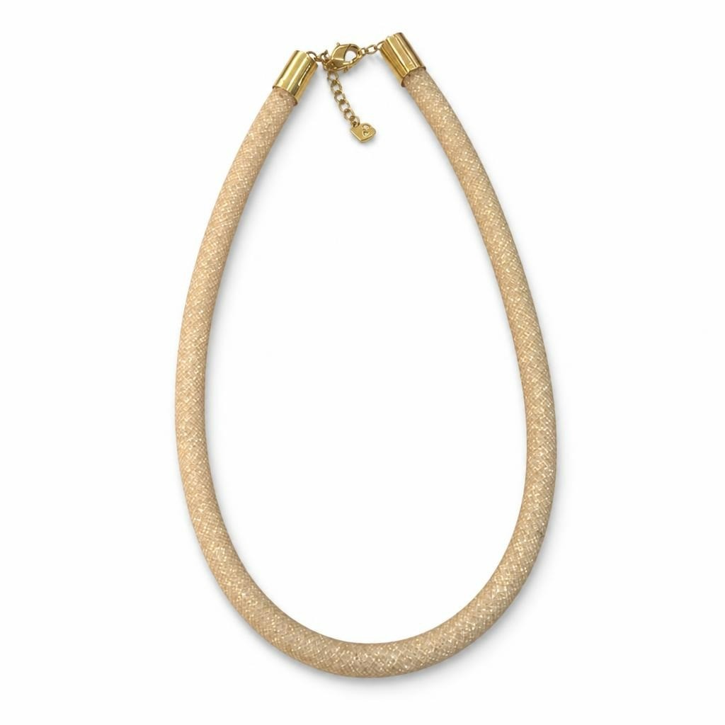 Collier Ras du Cou Tube Maille Dorée Champagne | D'occasion | Pourquoi se Contenter de Moins
