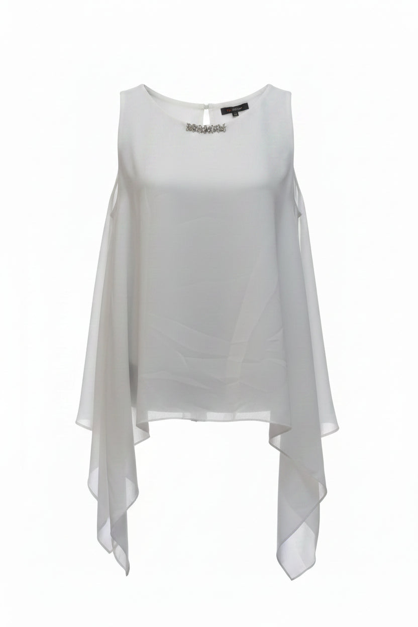 Nocturne Ivory Cold-Shoulder Blouse | Pre-Loved | Why Go Less-2