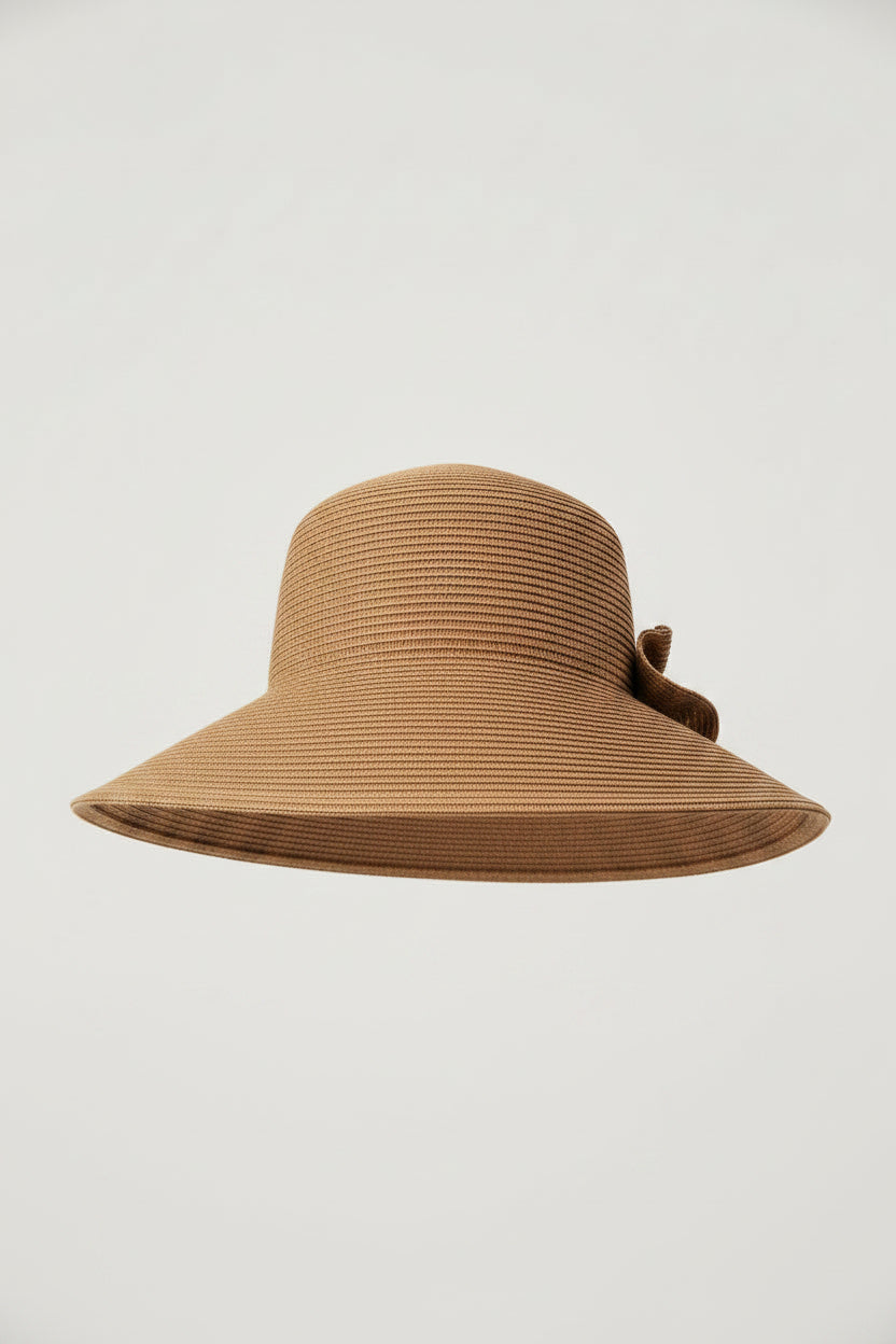 Wide-Brim Straw Sun Hats Set of 2 Tan and Beige | Pre-Loved | Why Go Less-4