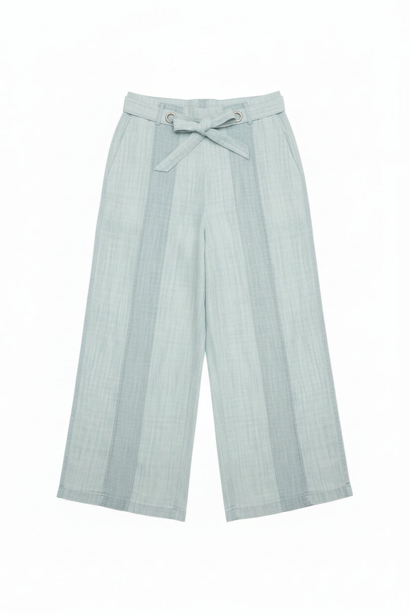 Light Blue Wide-Leg Linen Trousers | Pre-Loved | Why Go Less