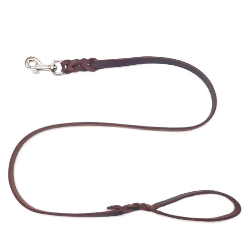 Premium Braided Leather Dog Leash - Genuine Genuine Leather Heavy Duty - Digollo at Why Go Less, Lebanon