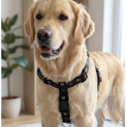 Adjustable Paw-Print Dog Harness | No-Pull Nylon Walk Harness - Digollo at Why Go Less, Lebanon
