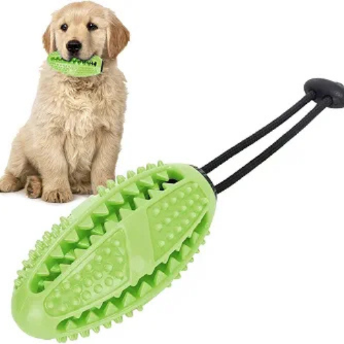 Interactive Rubber Dog Chew Toy & Dental Toothbrush with Tug Rope - Digollo at Why Go Less, Lebanon