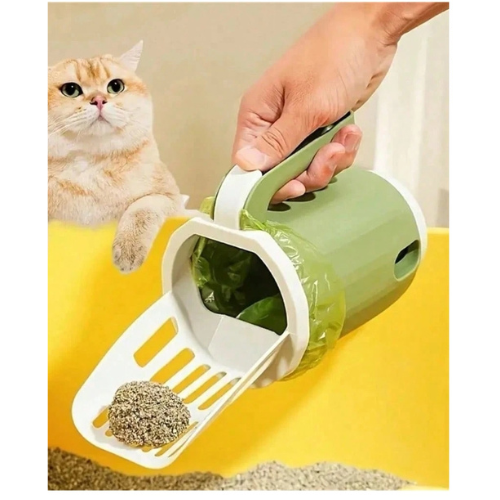 2-in-1 Cat Litter Scoop with Integrated Waste Bin & Detachable Poop Bags - Digollo at Why Go Less, Lebanon