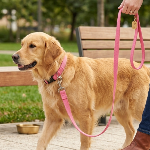 Premium Durable Pink Dog Leash - Comfortable & Stylish Dog Walking Accessory - Digollo at Why Go Less, Lebanon