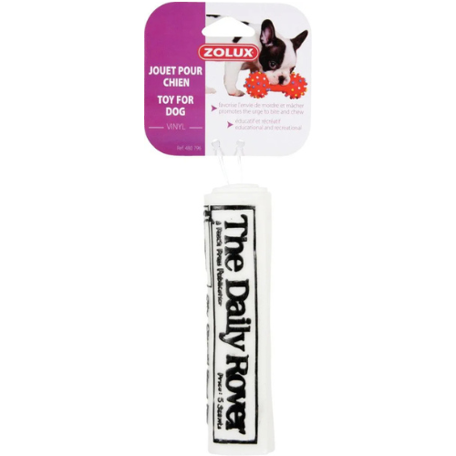 Zolux Newspaper Squeaky Vinyl Dog Toy - "The Daily Rover" - Digollo at Why Go Less, Lebanon