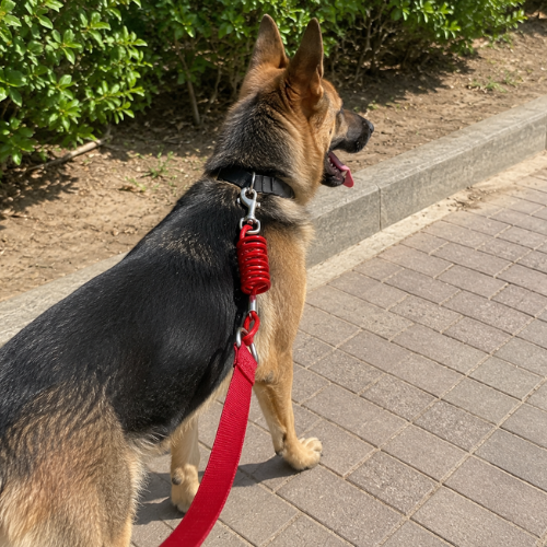 Heavy Duty Anti-Pull Coiled Spring Dog Leash - Digollo at Why Go Less, Lebanon (2)