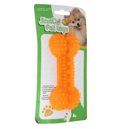 JianChi Textured Rubber Dog Bone Chew Toy - Dental Teething & Training Toy for Small & Medium Dogs - Digollo at Why Go Less, Lebanon