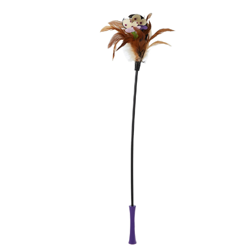Interactive Feather Cat Wand Toy with Butterfly & Flexible Teaser Stick - Digollo at Why Go Less, Lebanon