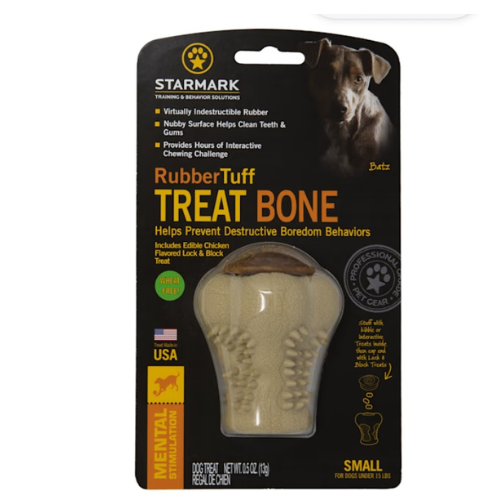 Starmark RubberTuff Treat Bone - Durable Interactive Dog Toy & Chew - Digollo at Why Go Less, Lebanon