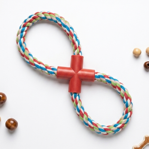 Durable Cotton Dog Rope Toy with Rubber Joint - Interactive Tug & Chewing Toy - Digollo at Why Go Less, Lebanon