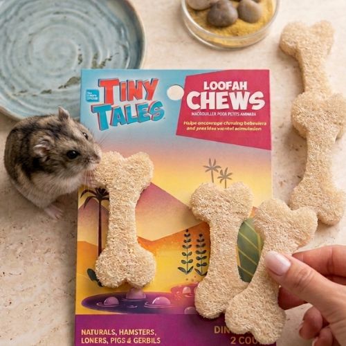 Tiny Tales Loofah Chews - Dino Bones Hamster & Small Pet Toys - Digollo at Why Go Less, Lebanon