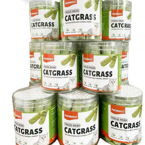 PetMetro Freeze-Dried Cat Grass Treats - Hairball Relief & Digestive Health - Digollo at Why Go Less, Lebanon