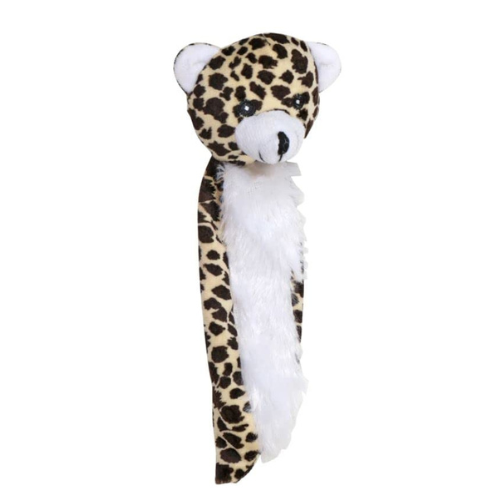 Leopard Plush Squeaky Dog Toy - Soft Fluffy Skinny Dog Chew & Fetch Toy - Digollo at Why Go Less, Lebanon