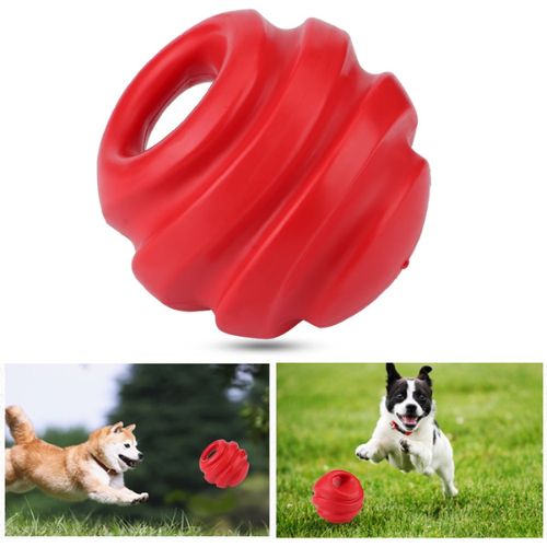 Dougez Extra Strong Chomp Rubber Dog Toy - Durable Ribbed Fetch Ball - Digollo at Why Go Less, Lebanon (2)