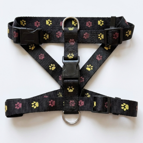 Adjustable Paw-Print Dog Harness | No-Pull Nylon Walk Harness - Digollo at Why Go Less, Lebanon (2)