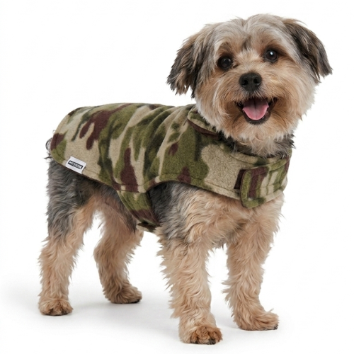 Warm Camo Fleece Dog Vest - Adjustable Soft Winter Coat for Small & Medium Dogs - Digollo at Why Go Less, Lebanon