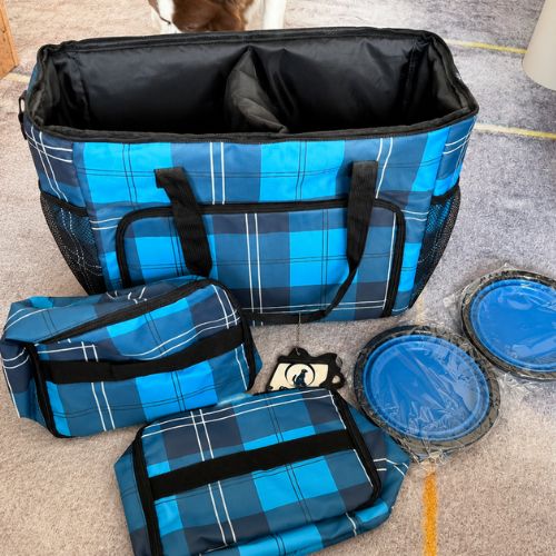 Premium Dog Travel Bag Set - Multi-Function Pet Travel Organizer with Collapsible Bowls & Food Containers - Digollo at Why Go Less, Lebanon