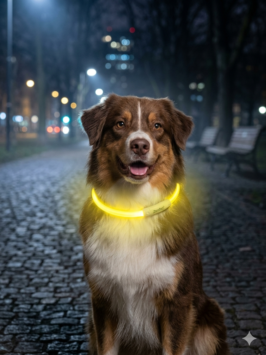 Zoofari LED Light-Up Band Dog Collar - Rechargeable & Cut-to-Size - Digollo at Why Go Less, Lebanon (2)