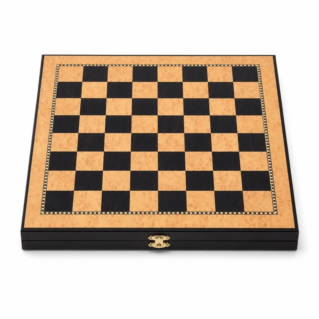 Wooden Chess Board Box with storage compartment - second-hand at Why Go Less