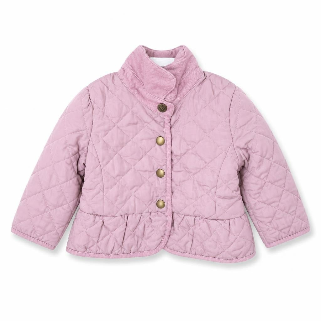 Mamas & Papas baby girl lilac quilted jacket 3-6m - second-hand at Why Go Less