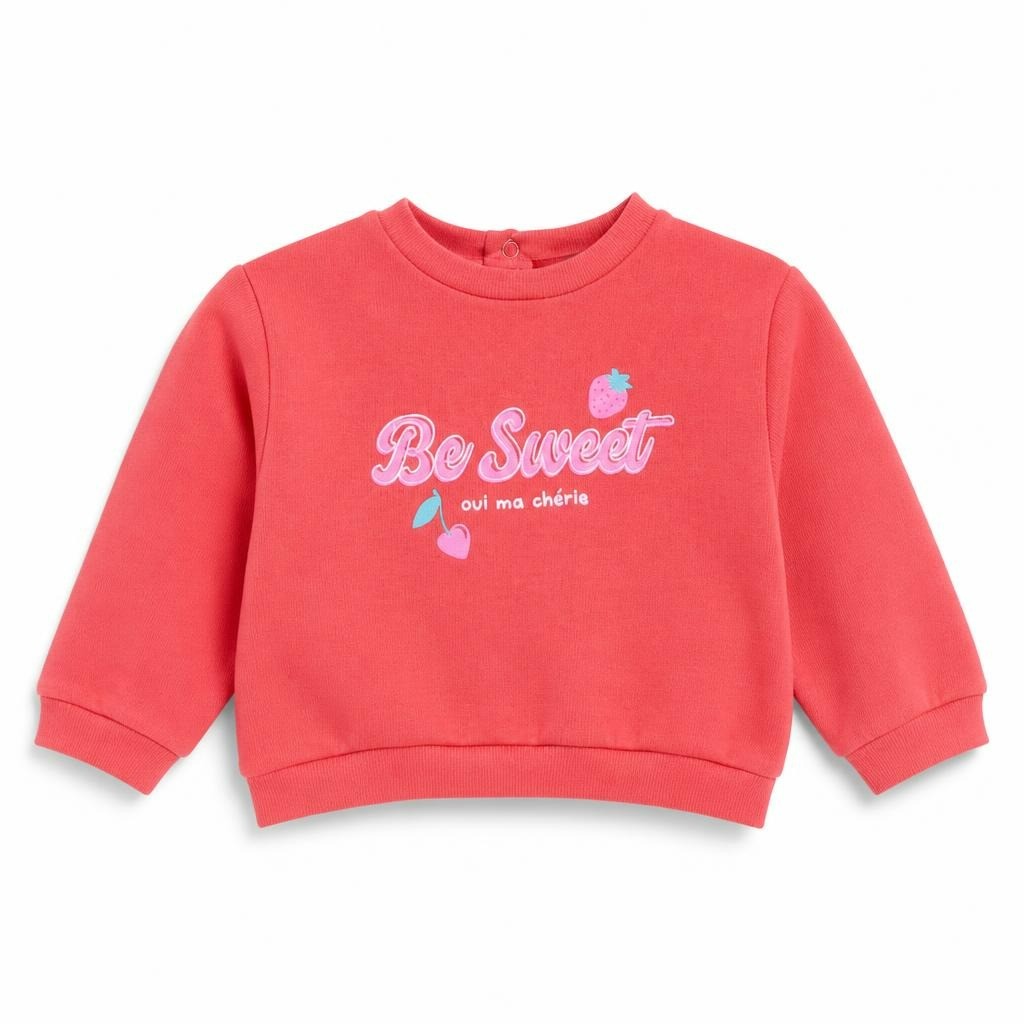 Pompelo Be Sweet red sweatshirt baby 6M - second-hand at Why Go Less